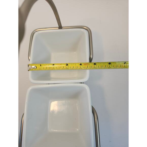 Pampered Chef Simple Additions 3-Pc Caddy Set & Serving Bowls Square White - Picture 10 of 10